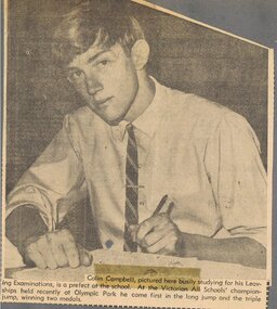 Newspaper Clipping - Digital Image, Colin Campbell: Watsonia High School WaHIGH Student, 15/11/1966