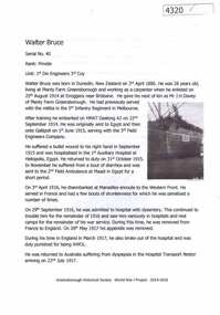 Article, Greensborough Historical Society et al, Walter Bruce, 1914-1918