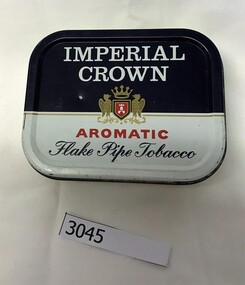 Tin, Imperial Crown Aromatic Flake Pipe Tobacco, 1964_