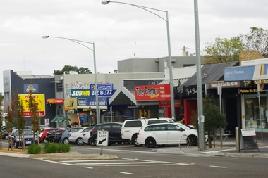 Photograph - Digital image, Marilyn Smith, Watsonia Road shopping strip, 2016, 24/05/2016