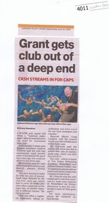 Newspaper Clipping, Diamond Valley Leader, Grant gets club out of a deep end, 15/06/2016