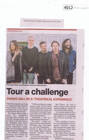 Newspaper Clipping, Diamond Valley Leader, Tour a challenge, 22/06/2016