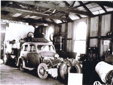 Photograph - Digital image, Stubley Garage - Interior View 1946, 1946_