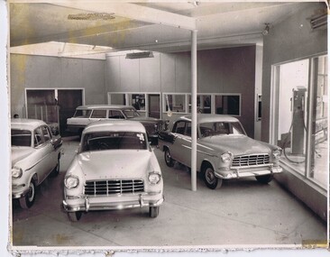 Photograph - Digital Image, Stubley Garage car sales room, 1960_