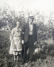 Photograph - Digital Image, Dorothy and Henry Barclay at Elder Street, 1950s