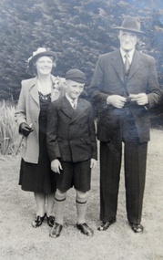 Photograph - Digital Image, Dorothy, Eric and Henry Barclay at wedding 1947, 1947_