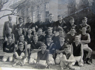 Photograph - Digital Image, Eric Barclay in the Eltham High 1953 Football Team - El7805, 1953_