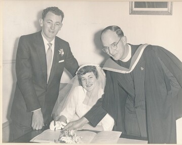 Photograph - Digital Image, Partington Family, Wedding of Faye Partington and Eric Fort 1957, 1957_