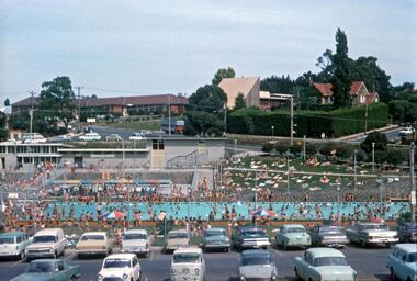 Photograph - Digital Image, R. Max Neumann, Greensborough Main Swimming Pool 1970, 1970_02