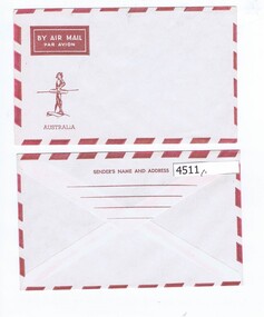 Envelope, Air Mail envelope (Australia), 1950s
