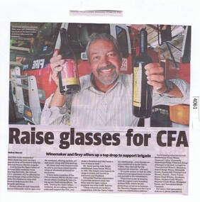 Newspaper Clipping, Diamond Valley Leader, Raise glasses for CFA, 12/10/2016