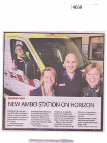 Newspaper Clipping, Diamond Valley Leader, New ambo station on horizon, 26/10/2016