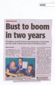 Newspaper Clipping, Diamond Valley Leader, Bust to boom in two years, 30/11/2016