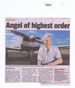 Newspaper Clipping, Diamond Valley Leader, Angel of highest order, 07/12/2016