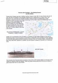 Document, John Gibson et al, Thomas John Finnigan - the missing gunner, 1914-1918