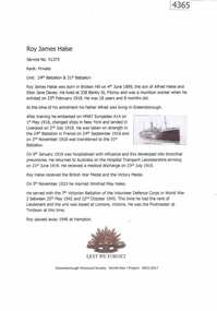 Article, Greensborough Historical Society et al, Roy James Halse, 1914-1918