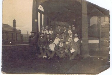 Photograph - Digital Image, Samuel Rich in hospital group 1917, 1917_