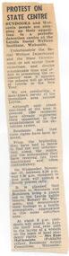 Newspaper Clipping, Diamond Valley News, Protest on State centre, 1973_11c