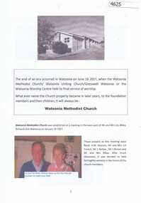 Article - Church History, Diamond Valley Leader, Watsonia Uniting Church, 18/06/2017