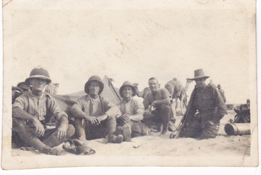 Photograph - Digital image, Charles Marshall et al, 3rd Australian Machine Gun Co camped at Mazar, 1917_