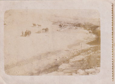 Photograph - Digital image, Charles Marshall et al, 3rd Light Horse Brigade watering area at Shellal, Palestine, 1917_