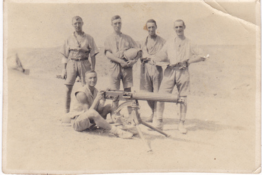 Photograph - Digital image, Charles Marshall et al, Vickers heavy machine gun section, 1917_