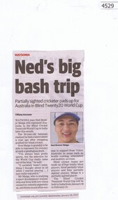 Newspaper Clipping, Ned’s big bash trip, 18/01/2017