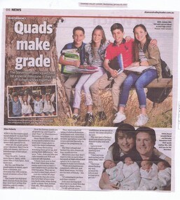 Newspaper Clipping, Diamond Valley Leader, Quads make grade, 25/01/2017