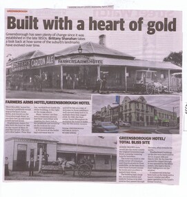 Newspaper Clipping, Diamond Valley Leader, Built with a heart of gold, 05/04/2017