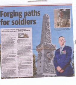 Newspaper Clipping, Forging paths for soldiers ; and, Appeal keeps the volunteers busy, 19/04/2017