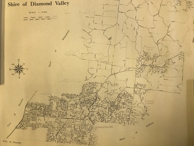 Map, Shire of Diamond Valley, 1964-1994