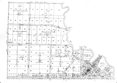 Map, Green's subdivision of Greensborough, 1860c