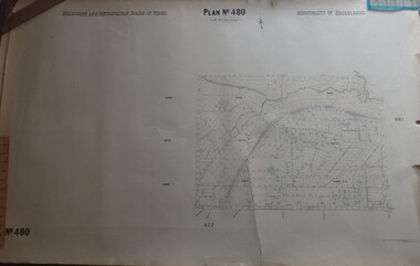 Map, Melbourne & Metropolitan Board of Works, MMBW Plan No.480, 17/10/1949
