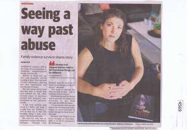Newspaper Clipping, Diamond Valley Leader, Seeing a way past abuse, 19/04/2017