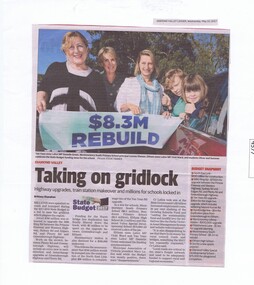 Newspaper Clipping, Diamond Valley Leader, Taking on gridlock, 10/05/2017