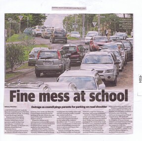 Newspaper Clipping, Diamond Valley Leader, Fine mess at school [MS4925], 31/05/2017