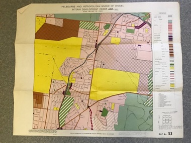 Map, Melbourne and Metropolitan Board of Works Interim Development Order 1961 Map No. 53, 27/09/1961
