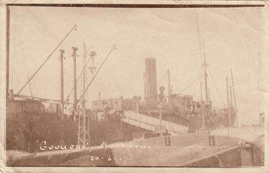 Photograph - Digital image, Charles Marshall et al, The Boorara arriving at Suez, 20/06/1917