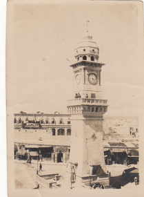 Photograph - Digital image, Charles Marshall et al, Corporal Cambage and Sergeant Thomas in clock tower at Aleppo, 1918_