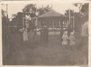 Photograph - Digital image, Charles Marshall et al, Ezbekia gardens Cairo, Bandstand, 1918_