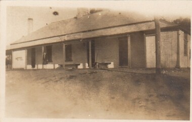Photograph - Digital image, Charles Marshall et al, Hotel with woman on verandah, 1920s