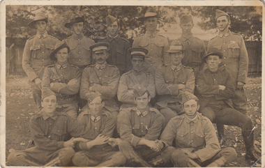 Photograph - Digital image, Charles Marshall et al, Light Horse recruits in Seymour 1917, 1917_