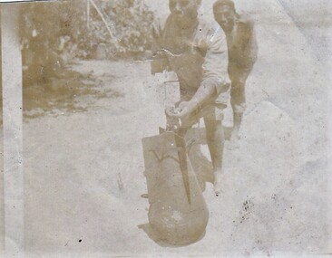 Photograph - Digital image, Charles Marshall et al, Egyptian with a military device, 1917_