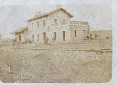 Photograph - Digital image, Charles Marshall, Railway station at Aslaj, 1917_
