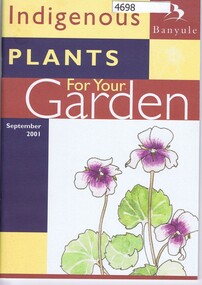 Book, Banyule City Council, Indigenous plants for your garden, 2001_07