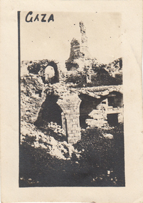 Photograph - Digital image, Charles Marshall et al, Ruins in Gaza, 1917_