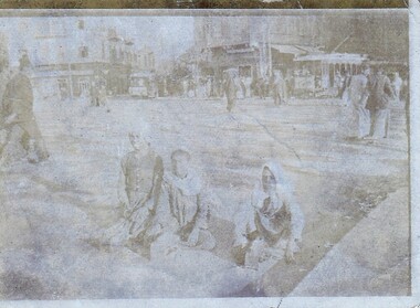 Photograph - Digital image, Charles Marshall et al, Street scene, Cairo, 1917_