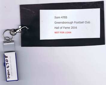 USB Flash Drive, Greensborough Football Club Hall of Fame 2016, 1893-2016