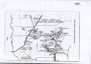 Map, Mont Park buildings still existing, 1946_