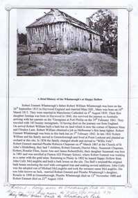 Article, A Brief history of the Whatmough's at Happy Hollow, 1960s